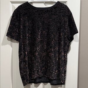 Free People We the Free Teddy Burnout Tee Cheetah Combo Color - Medium